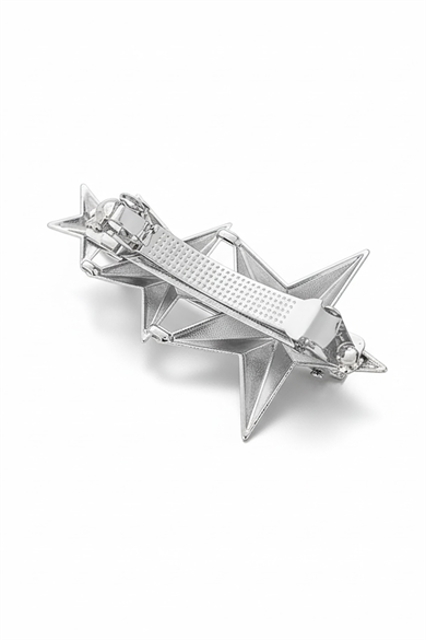 Gümüş Renk Yıldız Figürlü Metal Otomat Toka