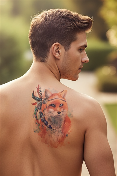 Geçici Tilki Dövme Tattoo