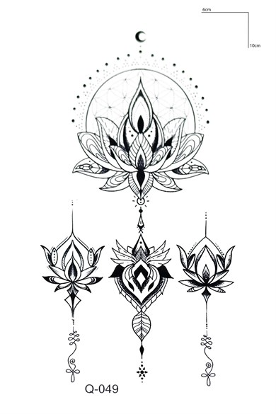 Lotus Mini Geçici Dövme Tattoo