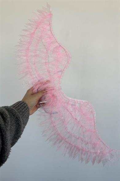 Pembe Renk Işıklı Melek Kanadı