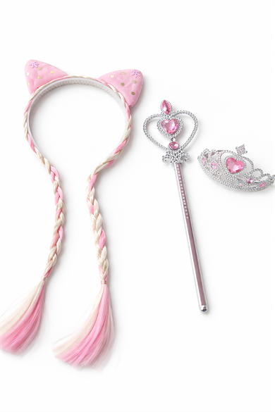 Pembe Renk Taç/Asa Set