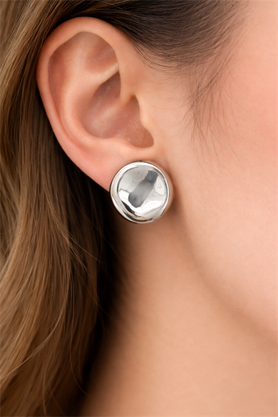 Gümüş Renk Çelik Küpe (Çift)