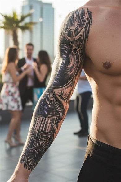 Mekanik Dövme Geçici Tattoo