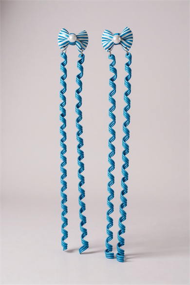 2li Mavi Renk Kurdele Figürlü Çocuk Yan Toka