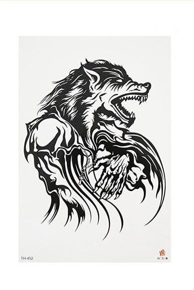 Kurt Büyük Dövme Geçici Tattoo