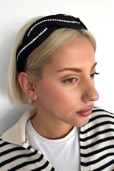 Siyah Renk Taş Detaylı Taç