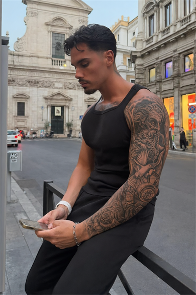 Karışık Figürlü 12 Saat Sonra Kararan Geçici Kol Dövme Tattoo