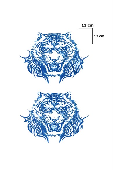 Kaplan Sonradan Kararan Yarı Kalıcı Geçici Dövme Tattoo