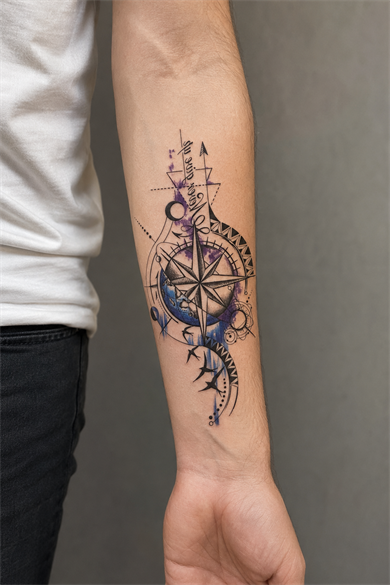 Pusula Geçici Dövme Tattoo