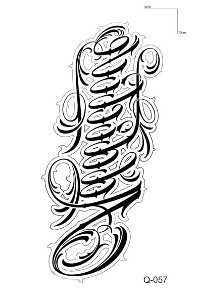 Yazılı Mini Dövme Geçici Tattoo