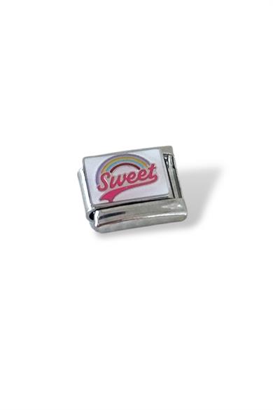 Gümüş Renk Sweet Yazılı Çelik Nomination Charm (Tek)