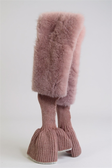 Pembe Renk Çocuk Peluş Atkı