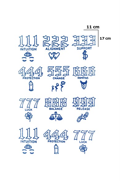 Karışık Sayılı Sonradan Kararan Yarı Kalıcı Geçici Dövme Tattoo
