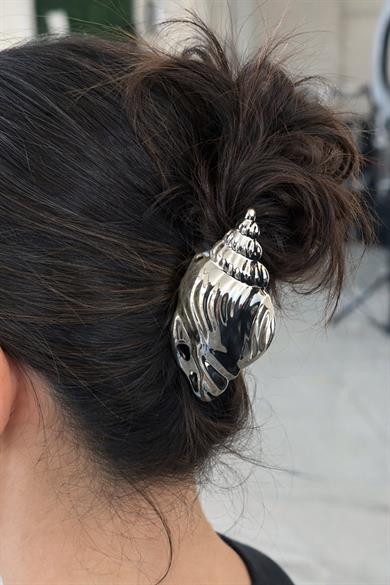 Gümüş Renk Deniz Kabuğu Figürlü Metal Mandal Toka