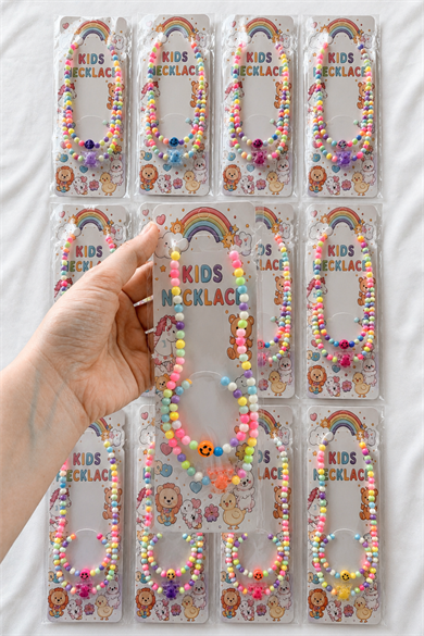 12li Karışık Figürlü Çocuk  Kolye/Bileklik Set