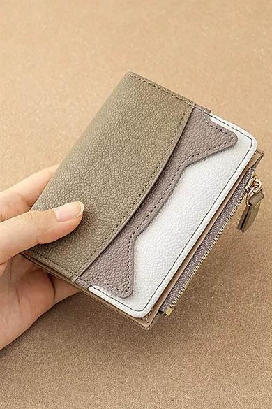 Açık Kahve Renk Kadın Deri Cüzdan/Kartlık