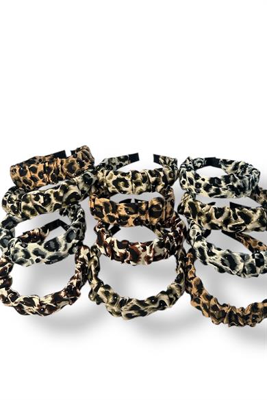 12´li Karışık Renk Leopar Desenli Taç Set