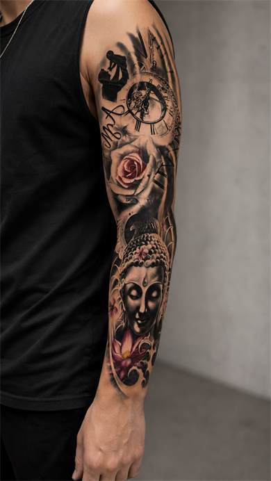Pusula Kol Geçici Dövme Tattoo