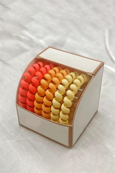 Karışık Renk 6lı Helezon Lastik Toka