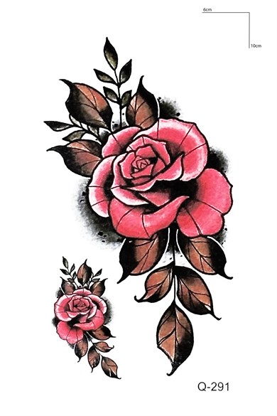 Gül Mini Geçici Dövme Tattoo