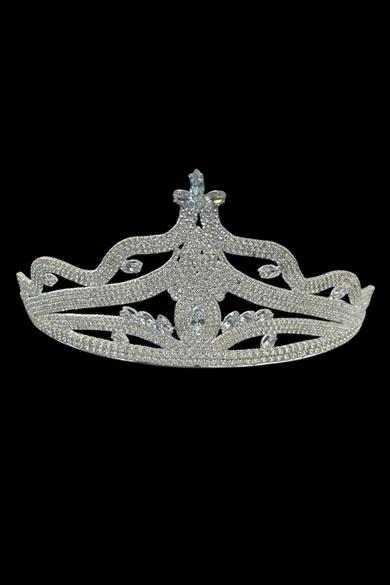 Zirkon Taşlı Gelin/Kına/Nişan/Söz Tasarım Taç