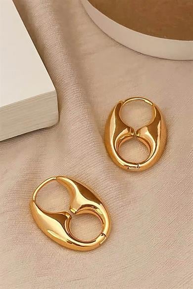 Altın Renk 14K Altın Kaplama Tx Küpe (Çift)