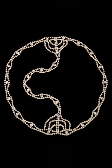 Altın Renk Taş Detaylı  Alınlık/Kına Aksesuarı