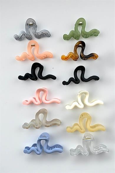 12li Karışık Renk Mandal Toka Set