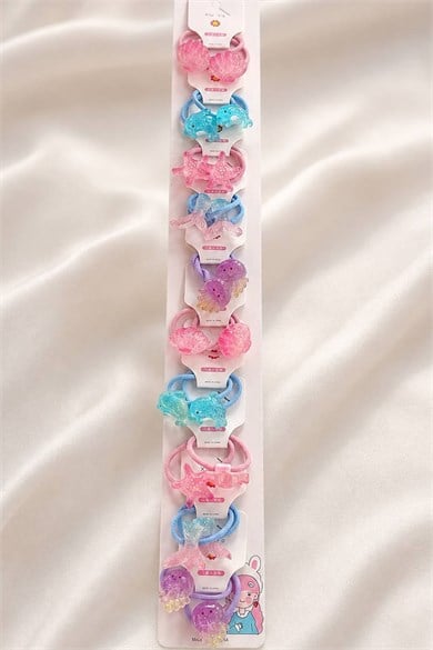 20li Karışık Renk Lastik Toka Set
