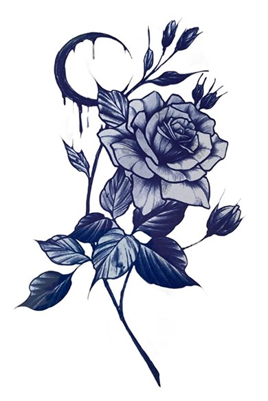 Gül Dalı Sonradan Kararan Yarı Kalıcı Geçici Dövme Tattoo
