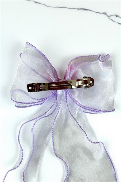 Lila Renk Kelebek Figürlü Otomat Toka