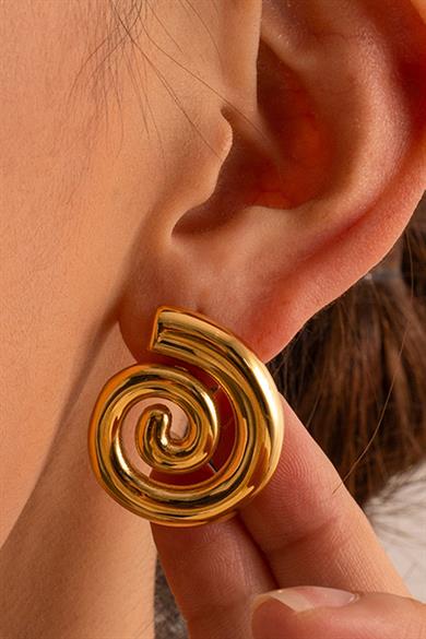 Altın Renk Çelik Küpe (Çift)