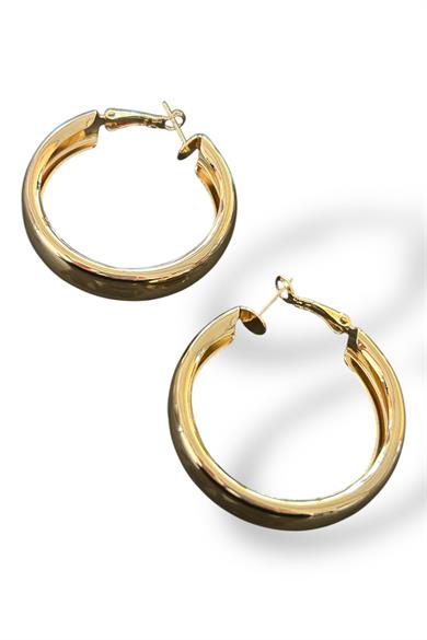 Altın Renk Halka Küpe (Çift)