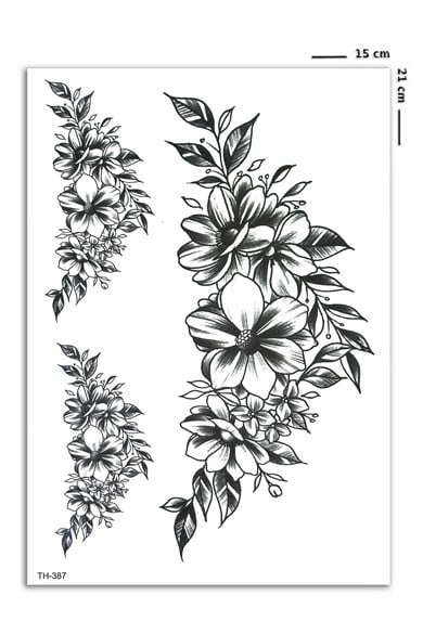 Çiçek Geçici Dövme Tattoo