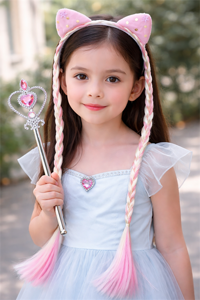 Pembe Renk Taç/Asa Set