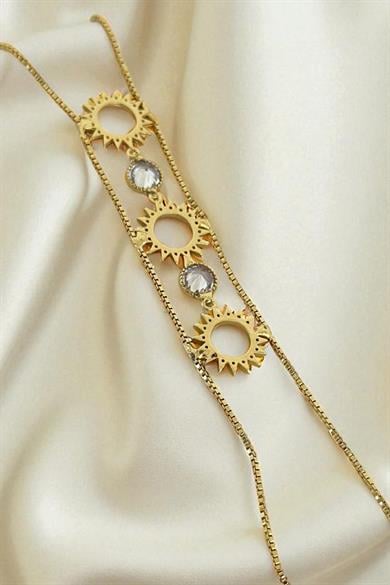 Altın Renk Taş Detaylı Şahmeran