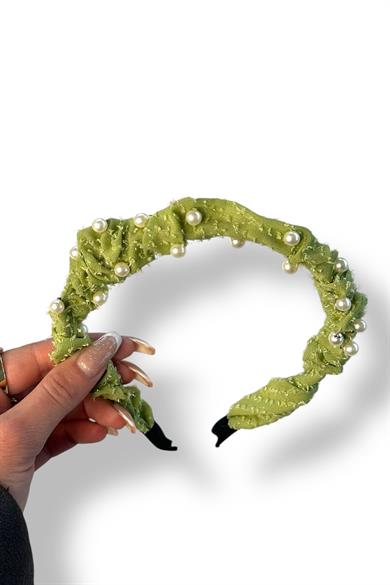 12´li Karışık Renk İnci Detaylı Taç Set