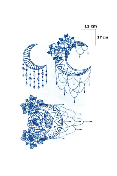 Ay Sonradan Kararan Yarı Kalıcı Geçici Dövme Tattoo