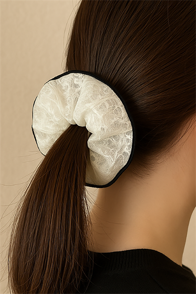 Krem Ve Siyah Renk Simit Toka