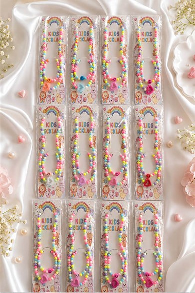 12li Karışık Figürlü Çocuk Kolye/Bileklik Set
