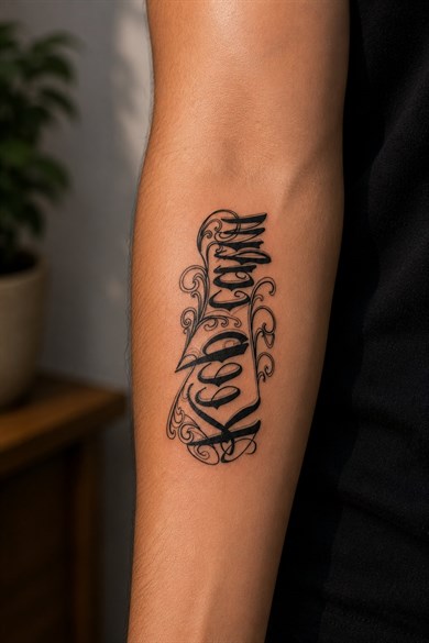 Yazılı Mini Dövme Geçici Tattoo