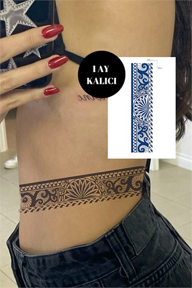 Şekil Bilek Sonradan Kararan Yarı Kalıcı Geçici Dövme Tattoo