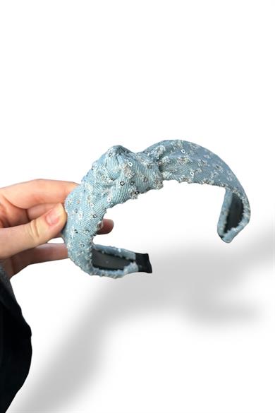 12´li Mavi Renk Düğüm Detaylı Taç Set