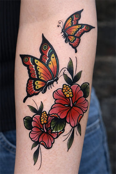 Geçici Kelebek Figürlü Mini Dövme Tattoo