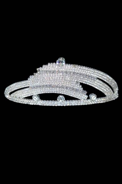 Zirkon Taşlı Gelin/Kına/Nişan/Söz Tasarım Taç