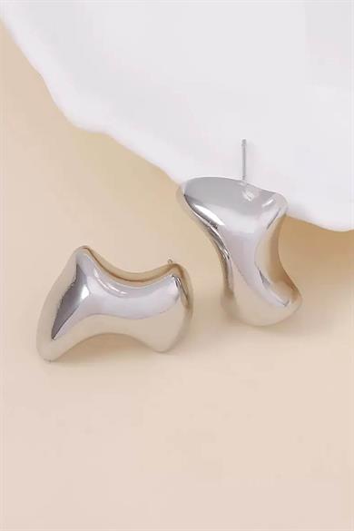 Gümüş Renk Çelik Küpe (Çift)