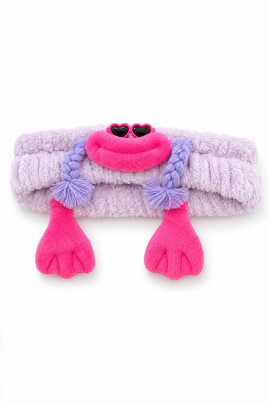 Lila  Renk Canavar Figürlü Peluş Saç Bandı