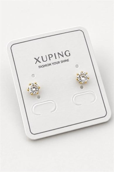 Altın Renk Taş Detaylı Xuping    Küpe (Çift)