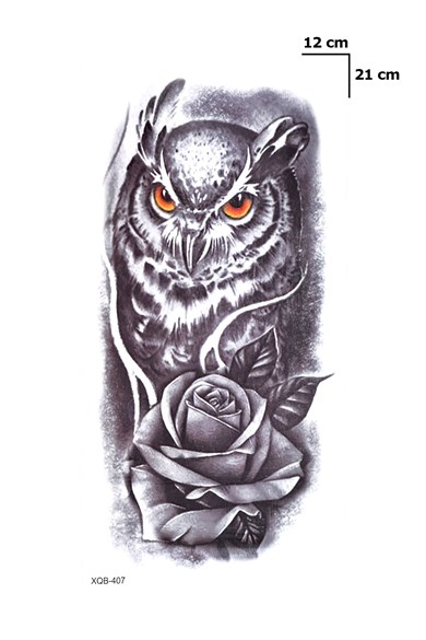 Baykuş Dövme Geçici Tattoo