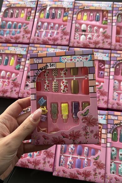 12li Karışık Figürlü Çocuk Tırnak Set